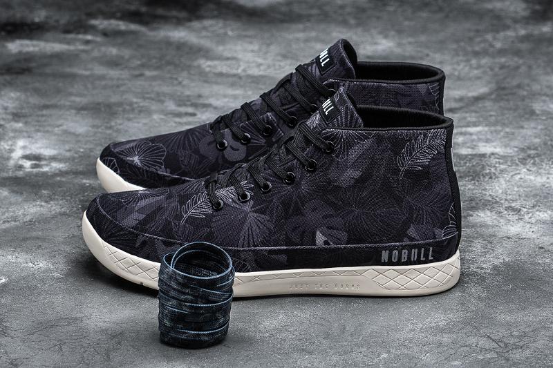 Men's Nobull Oasis Canvas Mid Trainers Black | SG E2257B